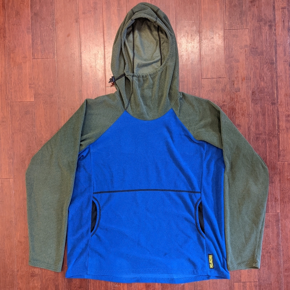 Melanzana Micro Grid Hoodie Men's XL Thyme / Surf (Green / Blue)